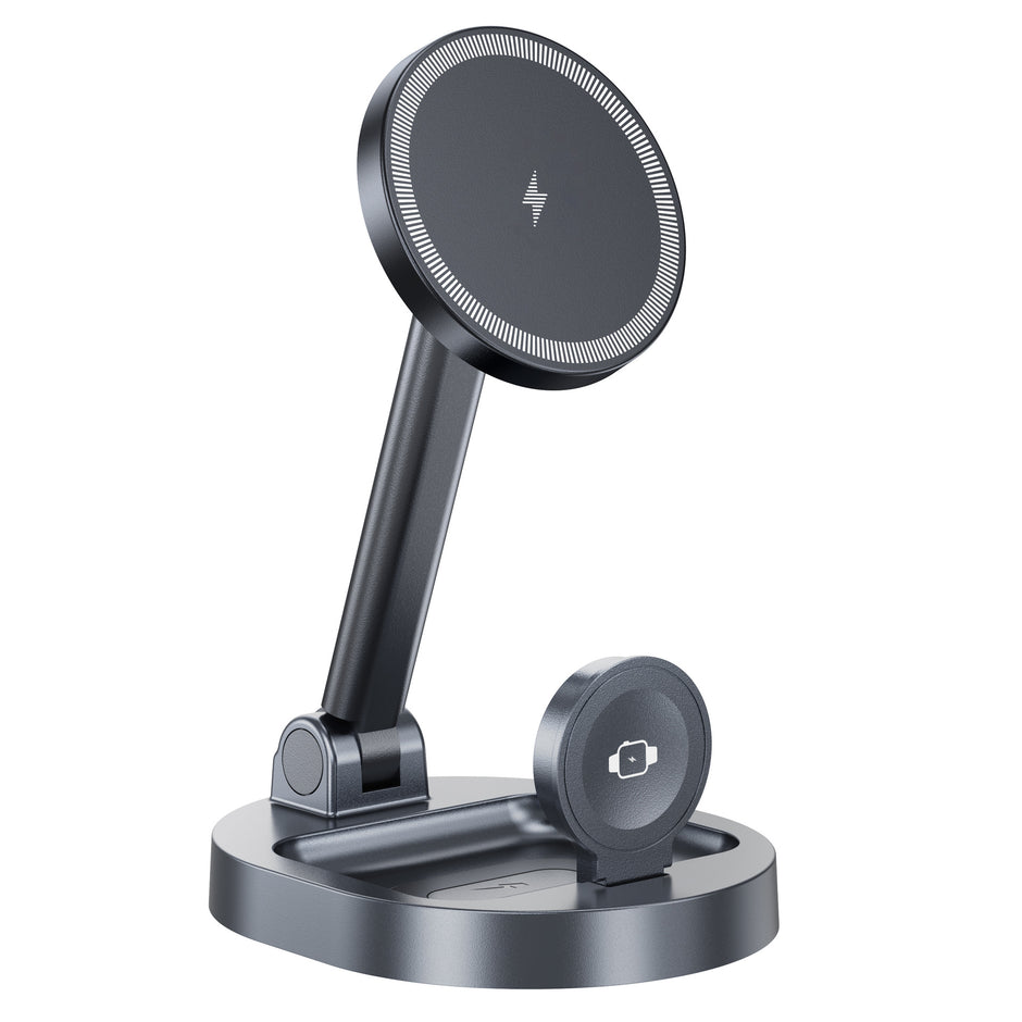 Magnetic 3-in-1 Wireless Charging Stand - iPhone, AirPods & Watch