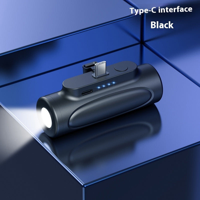 5000mAh Power Bank with LED Flashlight - Portable Charger with 200m Beam