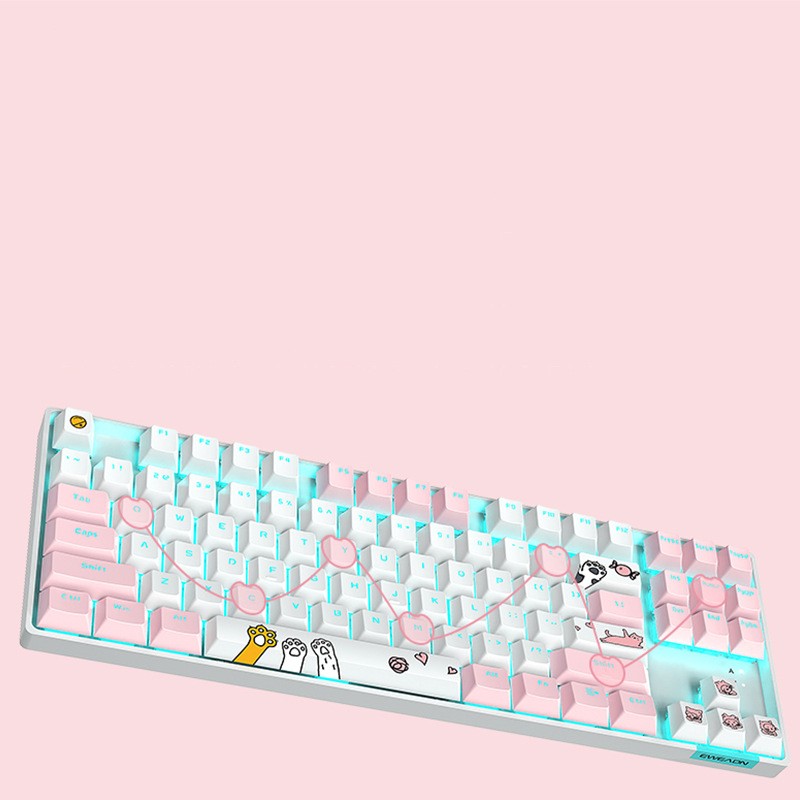 87-Key RGB Mechanical Gaming Keyboard - Green Switch TKL with Metal Panel
