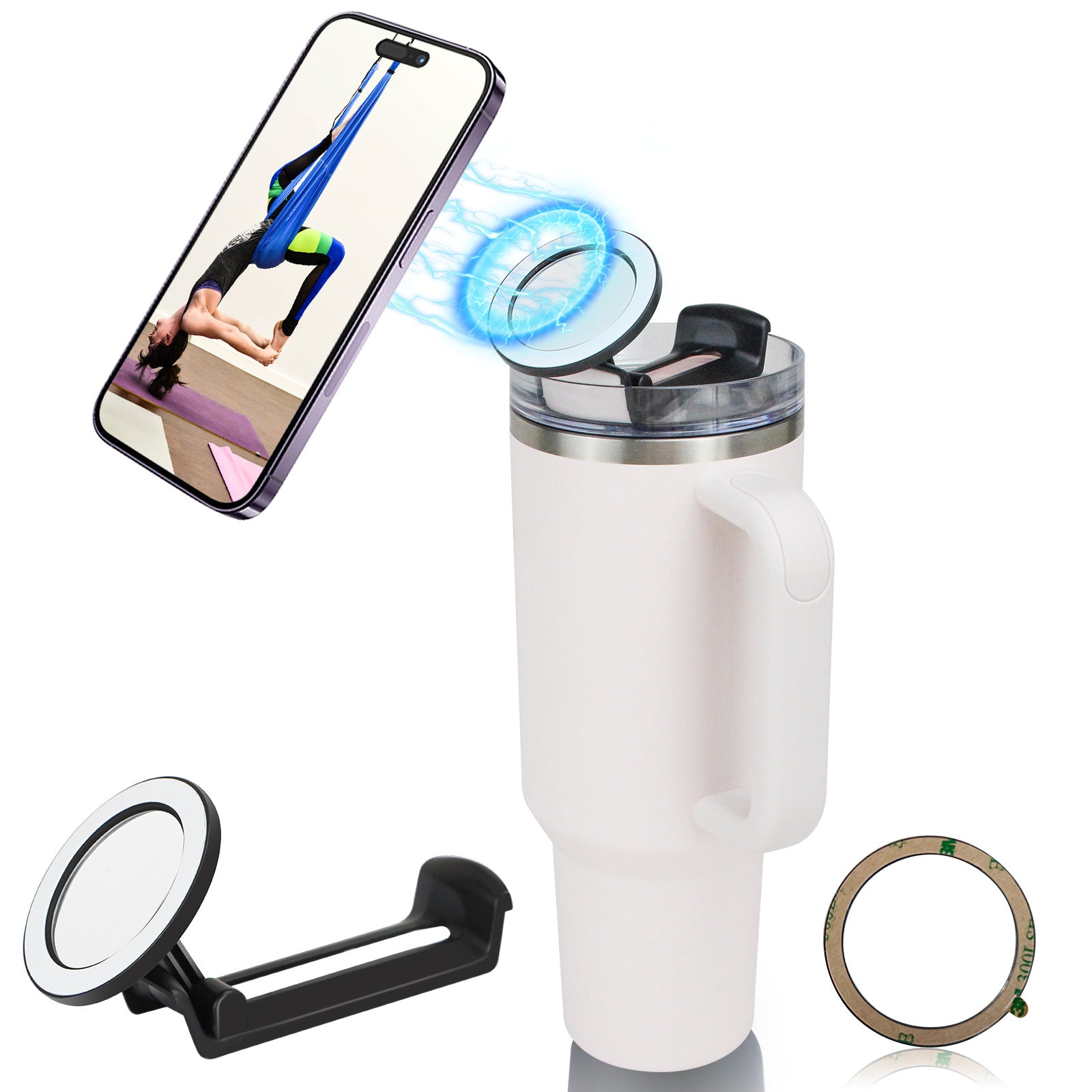 Magnetic Phone Holder for Water Bottle - Universal Cup Mount