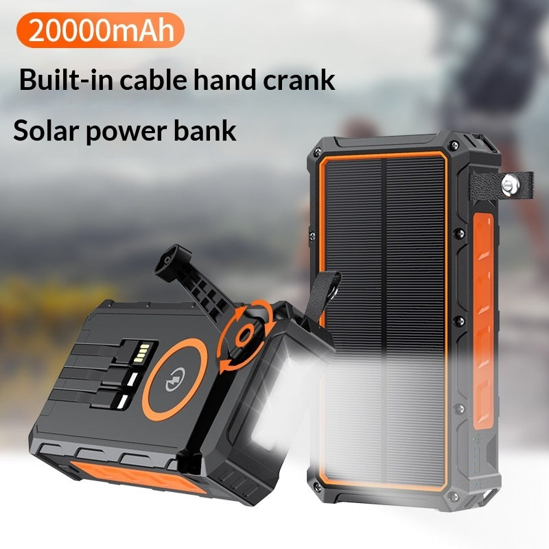 20000mAh Solar Hand Crank Power Bank - Emergency Portable Charger
