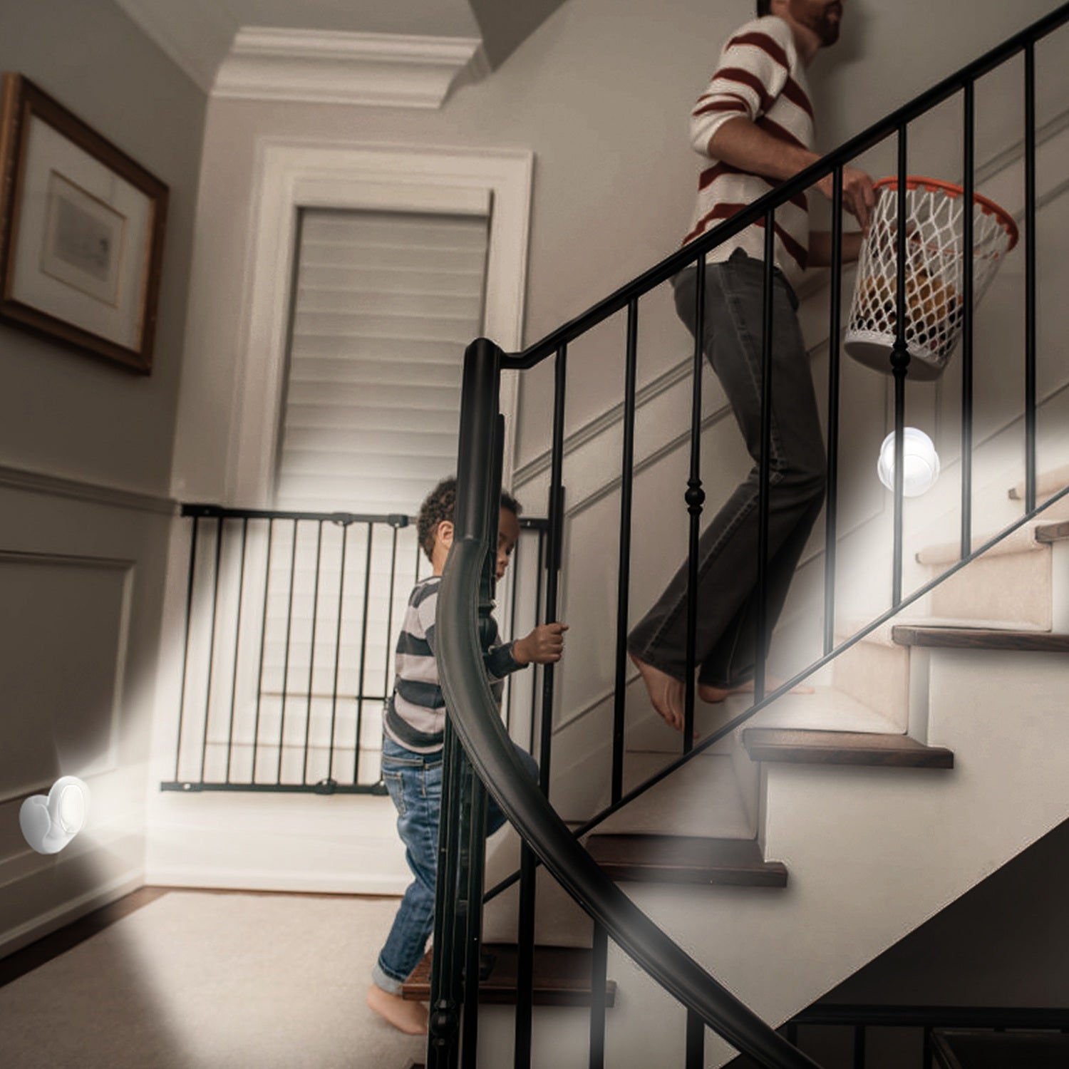 Wireless LED Spotlight - 300 Lumens Motion Sensor Light | 360° Rotatable Battery Operated for Closet & Bathroom