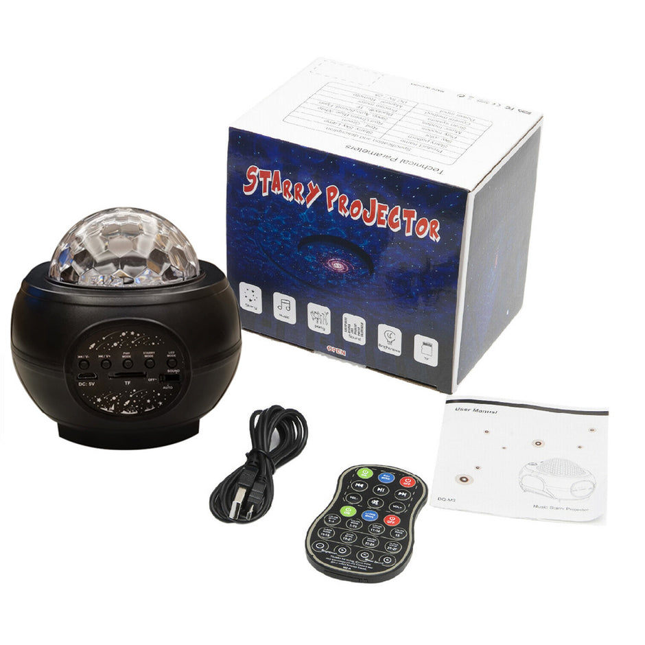 Star Ocean Wave Projector - Galaxy Night Light with Bluetooth Speaker