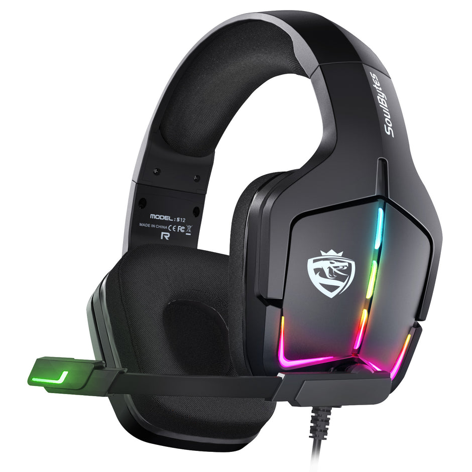 RGB Gaming Headset - Wired PC PS4 Headphones with Microphone