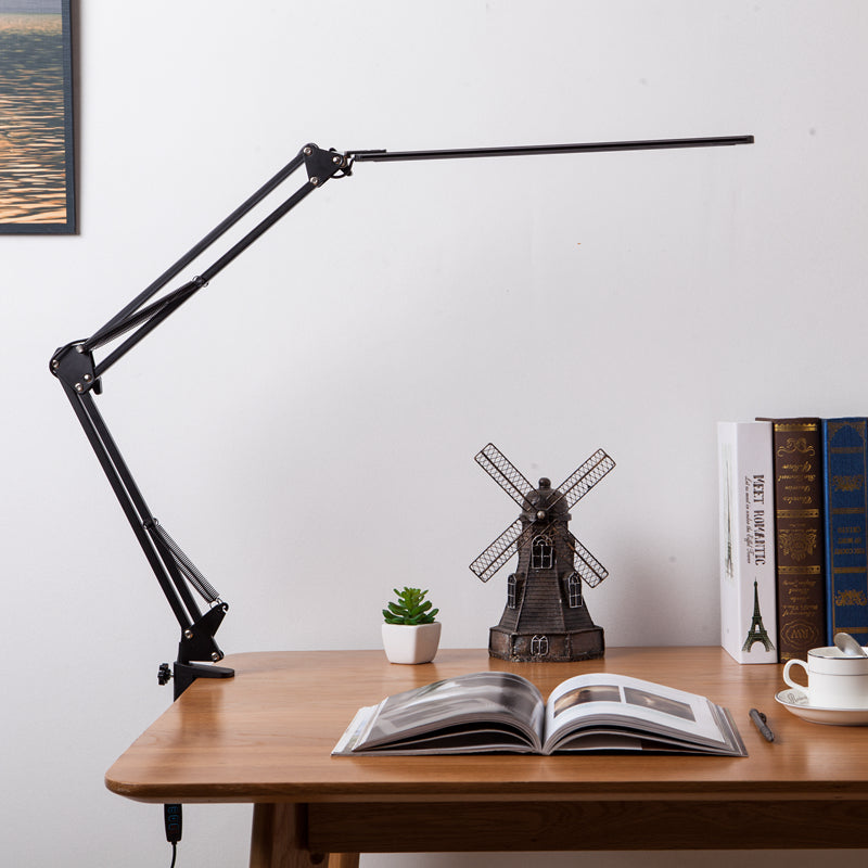LED Desk Lamp - Adjustable Clip-On Work Light with 3 Colors