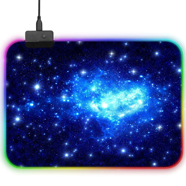 RGB LED Gaming Mouse Pad - Extended Large Desk Mat with 11 Lighting Modes USB Powered