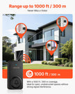 Wireless Doorbell Kit, IP54 Waterproof Door Chime Ranges Up To 1000 Ft, 5 Adjustable Volumes, 48 Ringtones, Easy Installation, Wireless Doorbell Ideal For Home, Doorway, Classroom, Office, Black