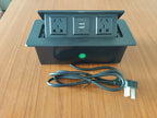 Pop-Up Desktop Power Socket - Hidden Aluminum Outlet with USB Ports