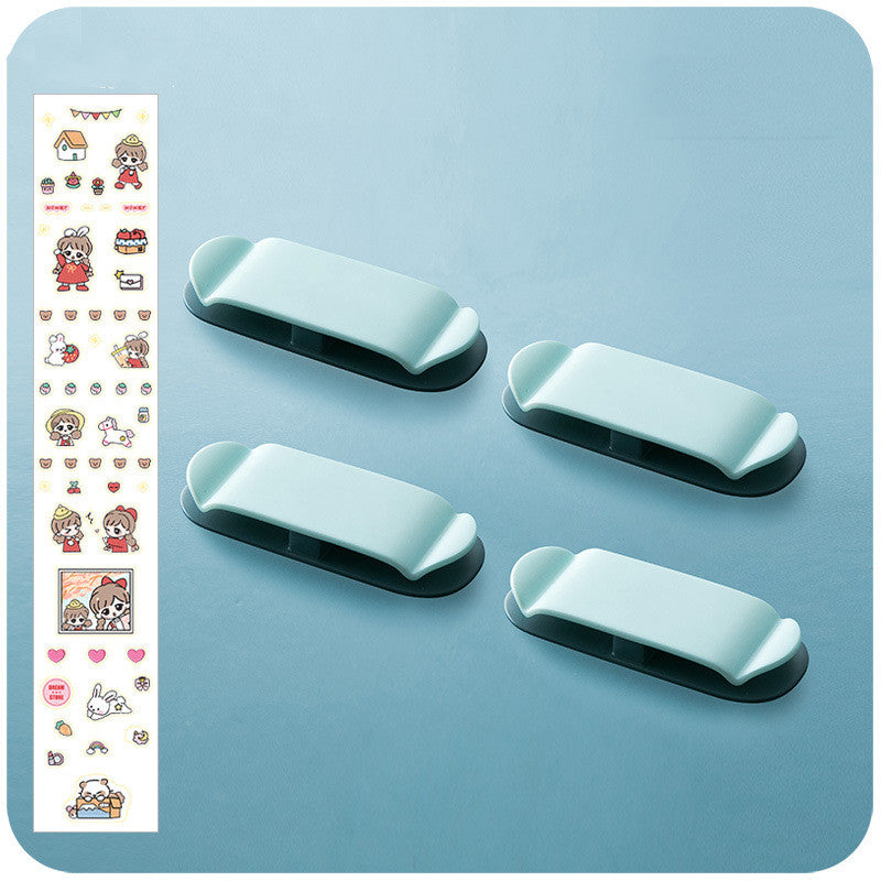 Cable Management Clips - Desktop Organizer Set of 4