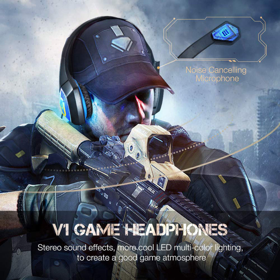 RGB Gaming Headset - 50mm Drivers with Noise Canceling Mic