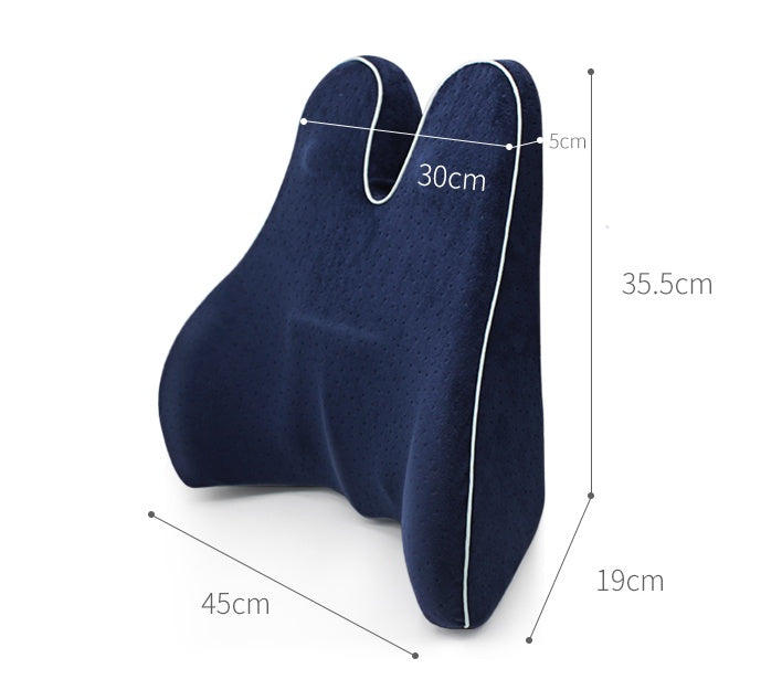 Orthopedic Lumbar Support Cushion - Memory Foam Back Support Pillow