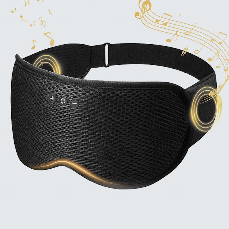 Bluetooth Sleep Mask - 3D Contoured Eye Mask for Travel & Sleep