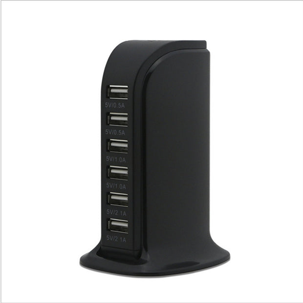 6-Port USB Power Strip Charger - Multi-Device Charging Station