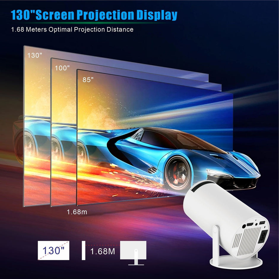 HY300 Pro Projector - Portable Home Theater Entertainment System