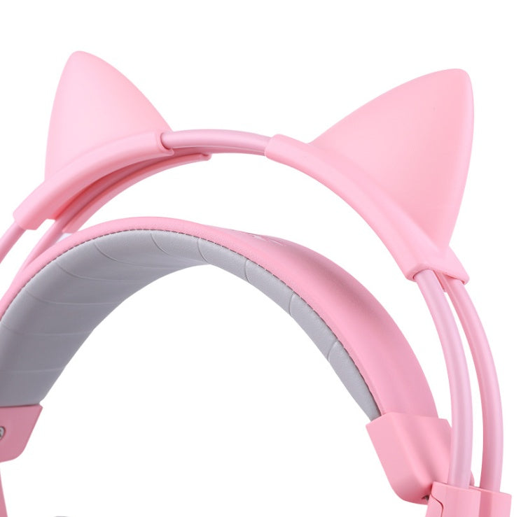 Gaming Headset with Cat Ears - USB 7.1 Surround Sound & RGB LED