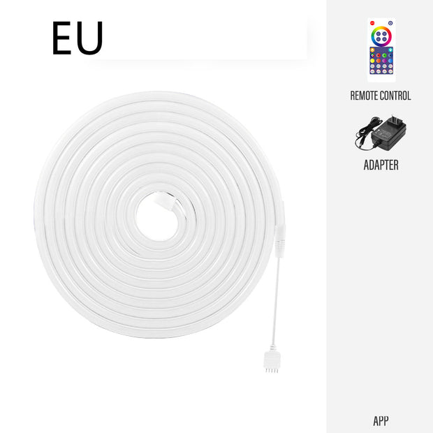 RGB LED Neon Light Strip - Waterproof Smart Music Sync with Voice Control