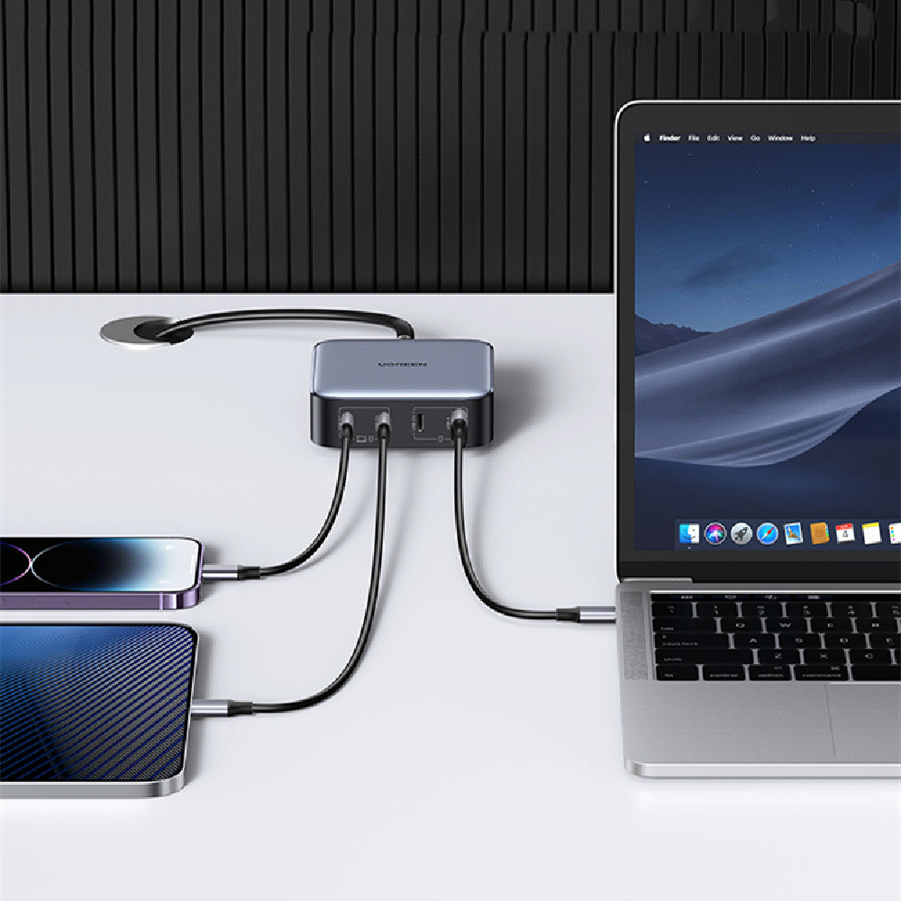 100W GaN Desktop Charging Station - 4-Port Fast Charger with Cable