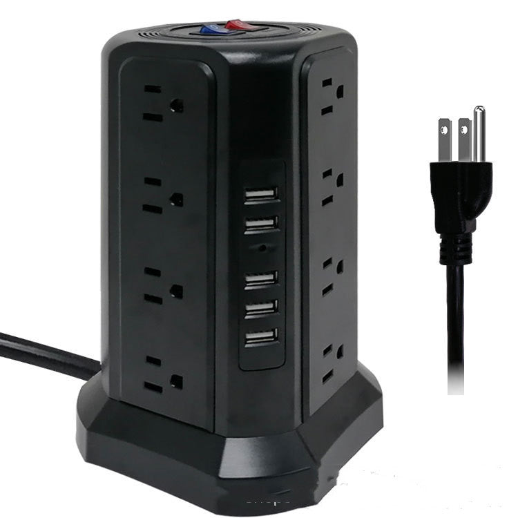 Tower Power Strip with USB - 12-Outlet Surge Protector