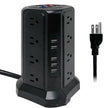 Tower Power Strip with USB - 12-Outlet Surge Protector