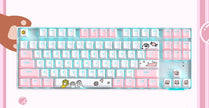 87-Key RGB Mechanical Gaming Keyboard - Green Switch TKL with Metal Panel