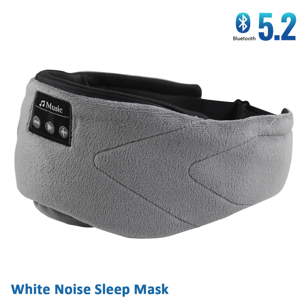 Bluetooth Sleep Mask - 20 White Noise Sounds & 15-Hour Battery