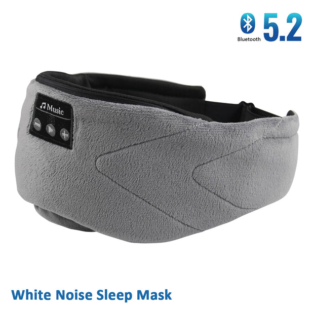 Bluetooth Sleep Mask - 20 White Noise Sounds & 15-Hour Battery