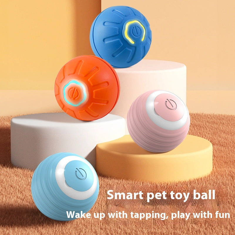 Smart Interactive Pet Toy Ball - USB Rechargeable Automatic Rolling Ball for Dogs and Cats