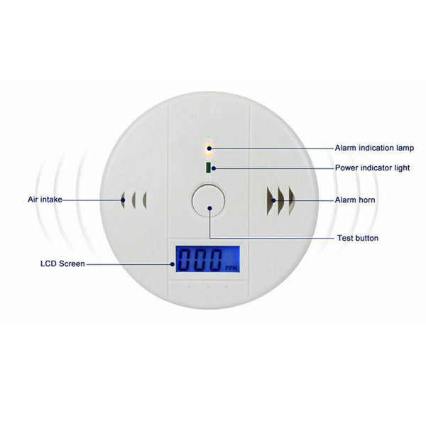 Digital LCD Carbon Monoxide Detector for home gas safety and CO monitoring