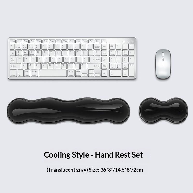 Silicone Keyboard Wrist Rest - Cool Touch Ergonomic Support Pad