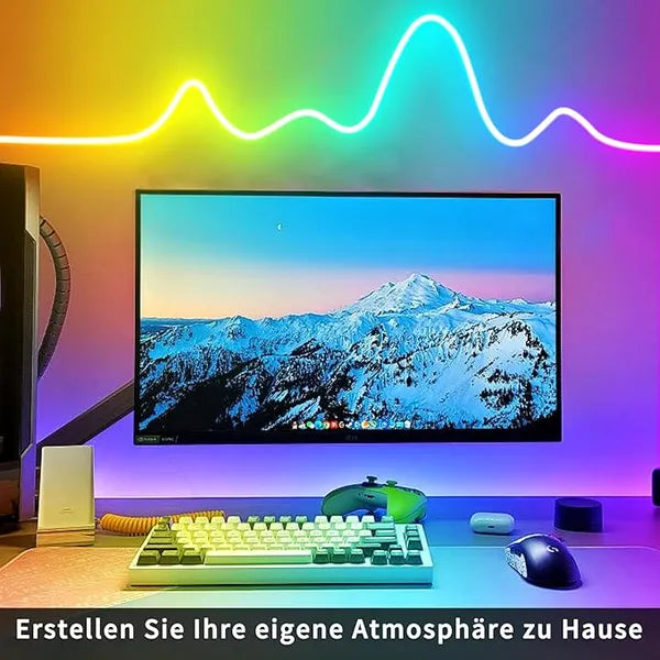 Neon Rope Lights RGB LED - 540 LEDs Bluetooth App Control | IP65 Waterproof Music Sync Strip Lights