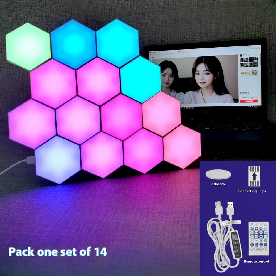 Modular RGB Wall Light Panels - App Controlled Gaming Atmosphere Lighting