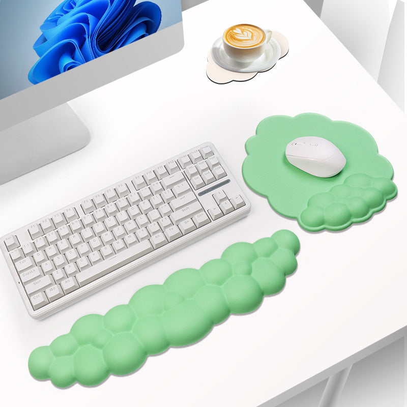 Cloud Wrist Rest Mouse Pad - Ergonomic Keyboard Support Cushion
