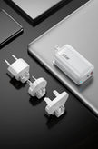 65W GaN Interchangeable Head Fast Charger - QC3.0 Travel Adapter