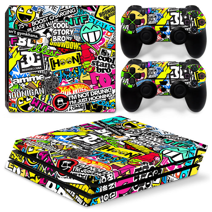PS4 Pro Vinyl Skin Sticker - Console & Controller Protective Decal Set