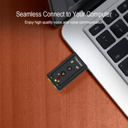 USB 7.1 Sound Card - External Audio Adapter for PC & Laptop