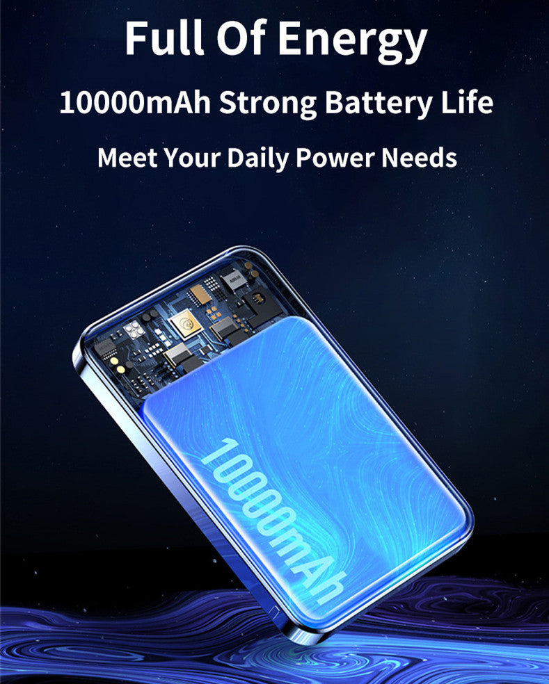 Transparent Magnetic Power Bank - 10000mAh 22.5W Fast Charge