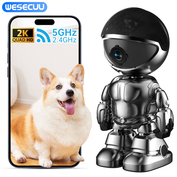 Smart Robot Camera 3MP WiFi - AI Auto-Tracking Security Camera | 350° Pan Baby Monitor