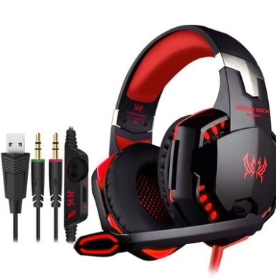 Wired Gaming Headset - Surround Sound with Mic for PC PS4 Xbox