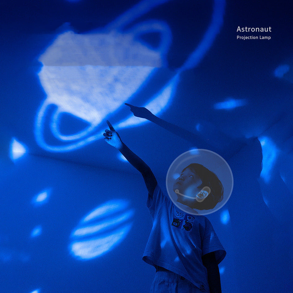 Astronaut Galaxy Star Projector - Music & Rotation Night Light