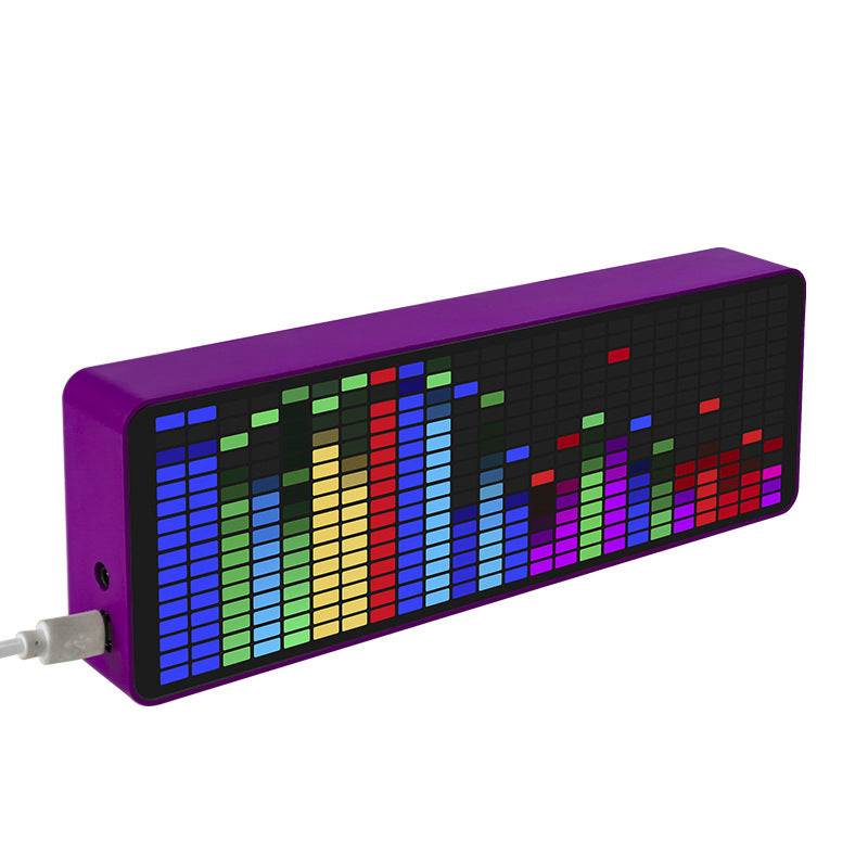 RGB Music Spectrum Clock - LED Audio Visualizer with Digital Display