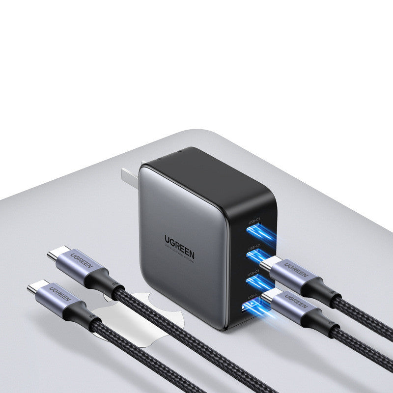 100W GaN Multi-Port Desktop Charger - Fast Charging Station with Cable