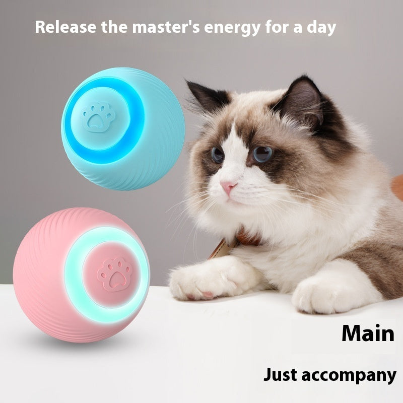 Smart Interactive Cat Ball Toy - USB Rechargeable Automatic Rolling Ball for Indoor Play