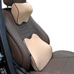 Car Headrest & Lumbar Support Set - Memory Foam Ergonomic Cushion