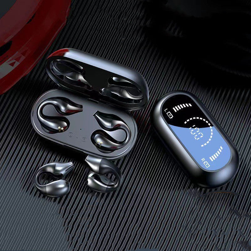 Ear Clip Bone Conduction Headphones - Bluetooth 5.2 Open-Ear Wireless