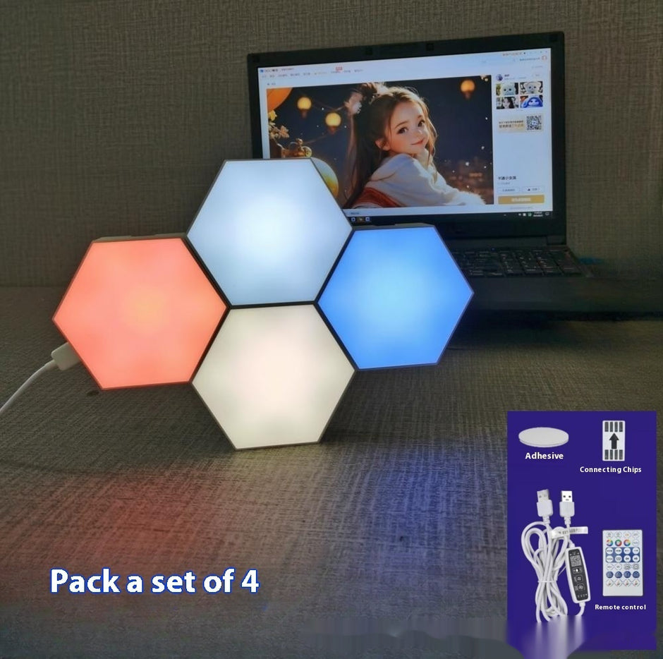 Modular RGB Wall Light Panels - App Controlled Gaming Atmosphere Lighting