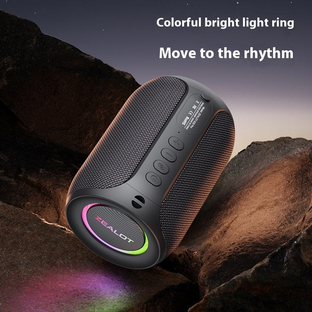 Portable Bluetooth Speaker - 12W Outdoor Wireless Speaker with Subwoofer