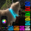 LED Dog Collar USB Rechargeable - Light Up Safety Collar for Night Walks with Adjustable Sizes
