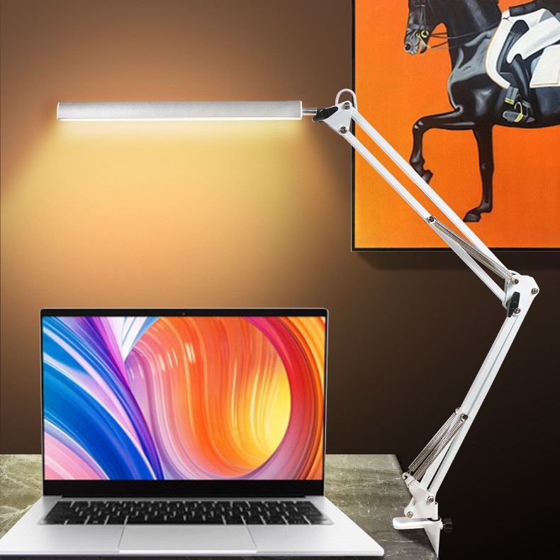 USB Clip-On Desk Lamp - Adjustable LED Task Light with 3 Colors