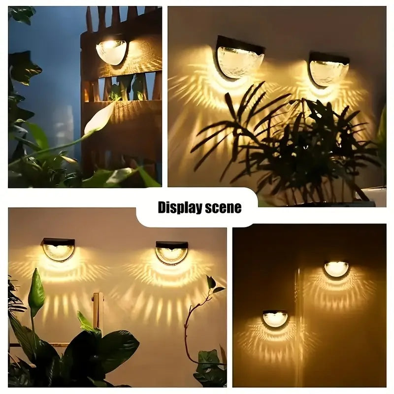 Solar Fence Lights 6-Pack - Waterproof LED Deck Step Lights | IP65 Outdoor Post Wall Lighting