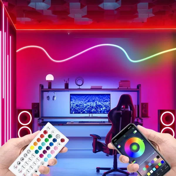 Neon Rope Lights RGB LED - 540 LEDs Bluetooth App Control | IP65 Waterproof Music Sync Strip Lights